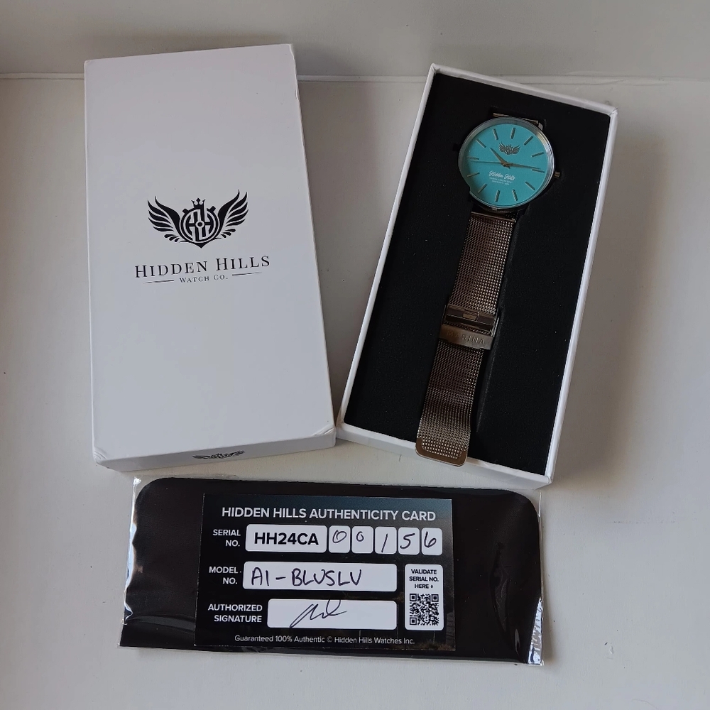 Women's Turquoise Watch with Silver Band